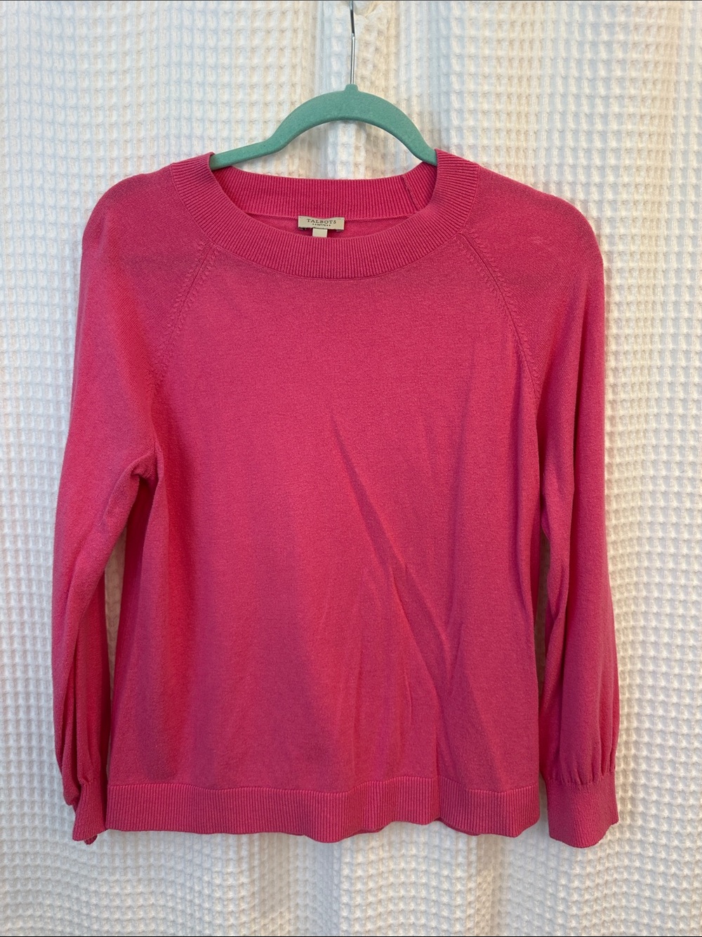 Talbots Bright Pink Crewneck Sweater
